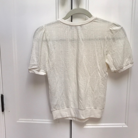 Reformation ivory short sleeve knit top - Picture 6 of 6